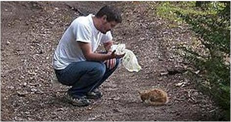 Man Would Not Give Up On A Cat Rescued From Woods