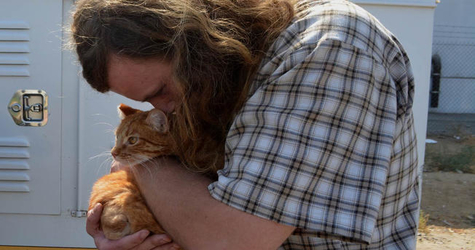 Man Reunited With Cat Month After Pet Got Stuck in Razor Wire