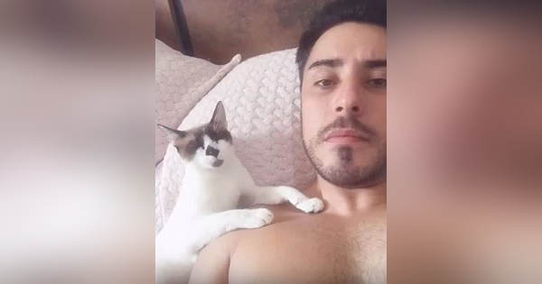 Cute Kitty Interrupts Her Human Just To Tell Him How Much She Loves Him!